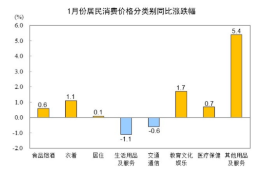 国家统计局：2025年1月份居民消费价格同比上涨0.5%图2